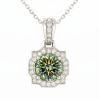 Green Halo Necklace