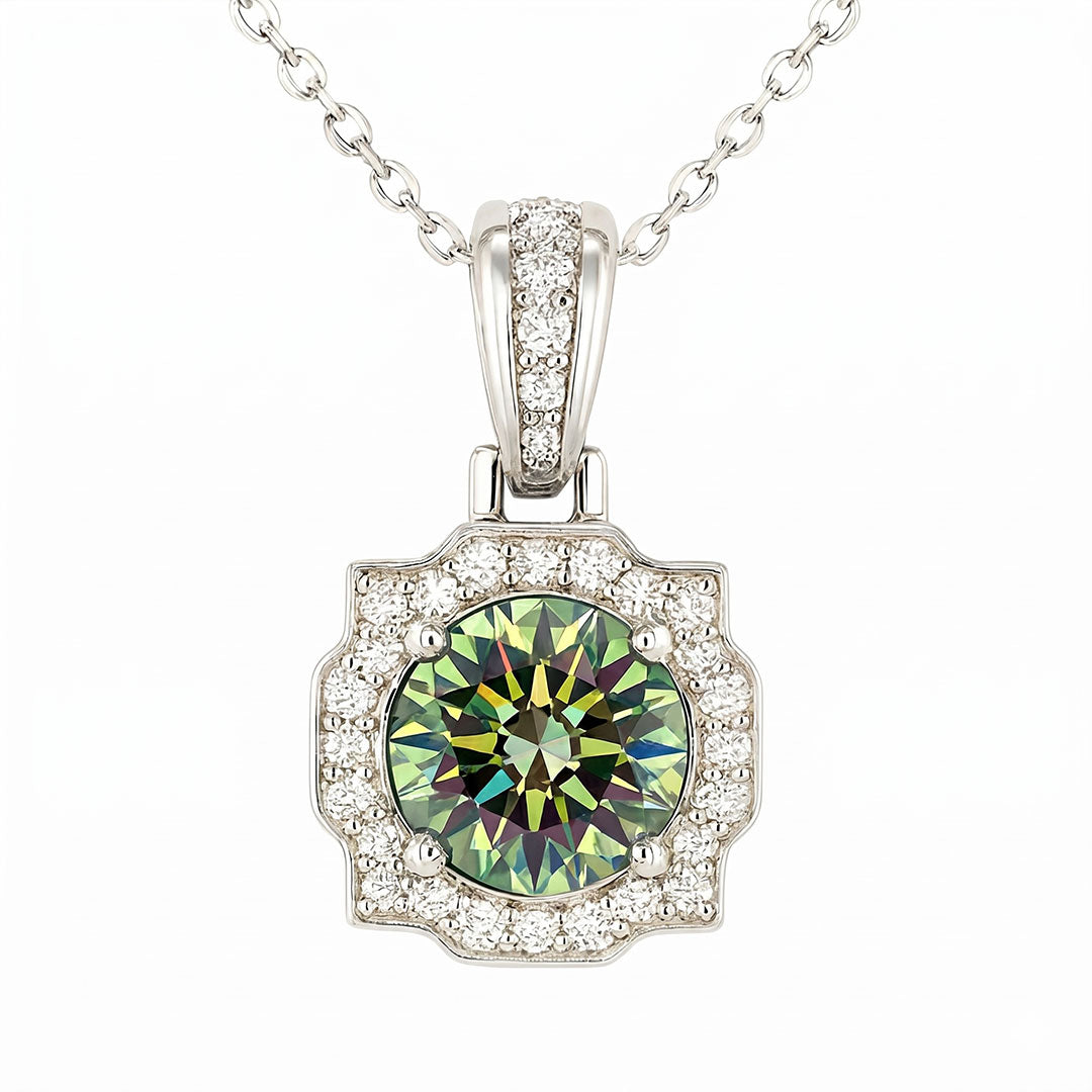 Green Halo Necklace