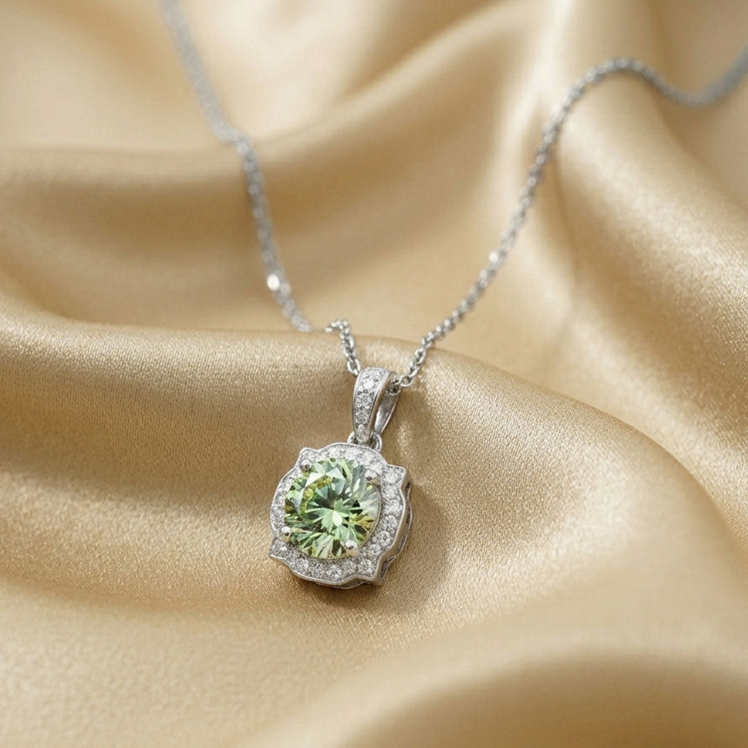 Green Halo Necklace